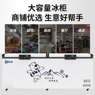 689家冷用冰柜用大容量冷冻温冷藏单双温铜管商卧式 节能冰箱雪糕