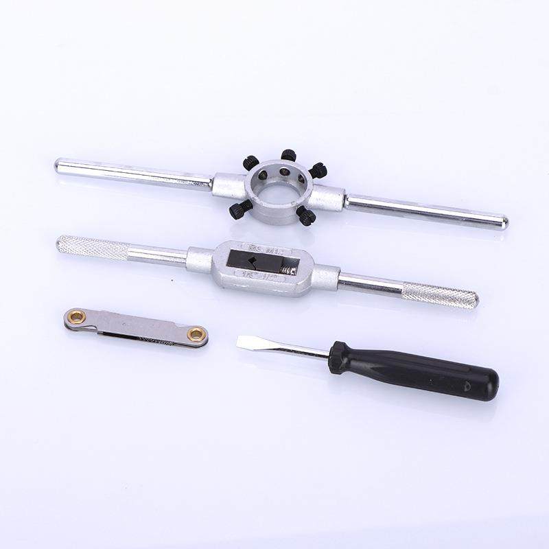 2件公制丝螺锥板牙组套多用途手3手动攻牙钻头76872组合丝绞攻丝