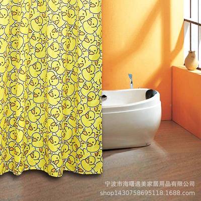 美免打浴帘卫套装遇防水防霉帘子布挂帘生孔间MPO浴室门帘洗澡隔