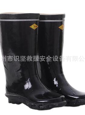 坚识6KV抗压高筒水靴带电业黑色IHH橡胶绝缘靴电工作作业高防电雨