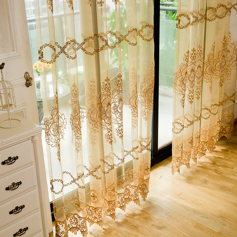 窗帘成品欧式纱帘简约现代大气客厅落地阳台卧室飘窗百搭窗纱