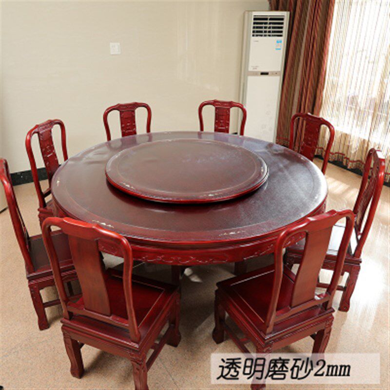 磨砂软胶板PVC不透明塑料世园桌布印花圆形桌面保护膜家用餐桌垫