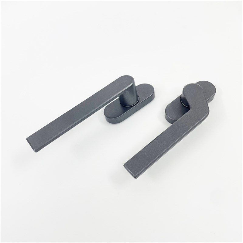 断桥铝平开窗108窗纱一体执手直把手 外玻璃窗户矮扁薄歪执手配件