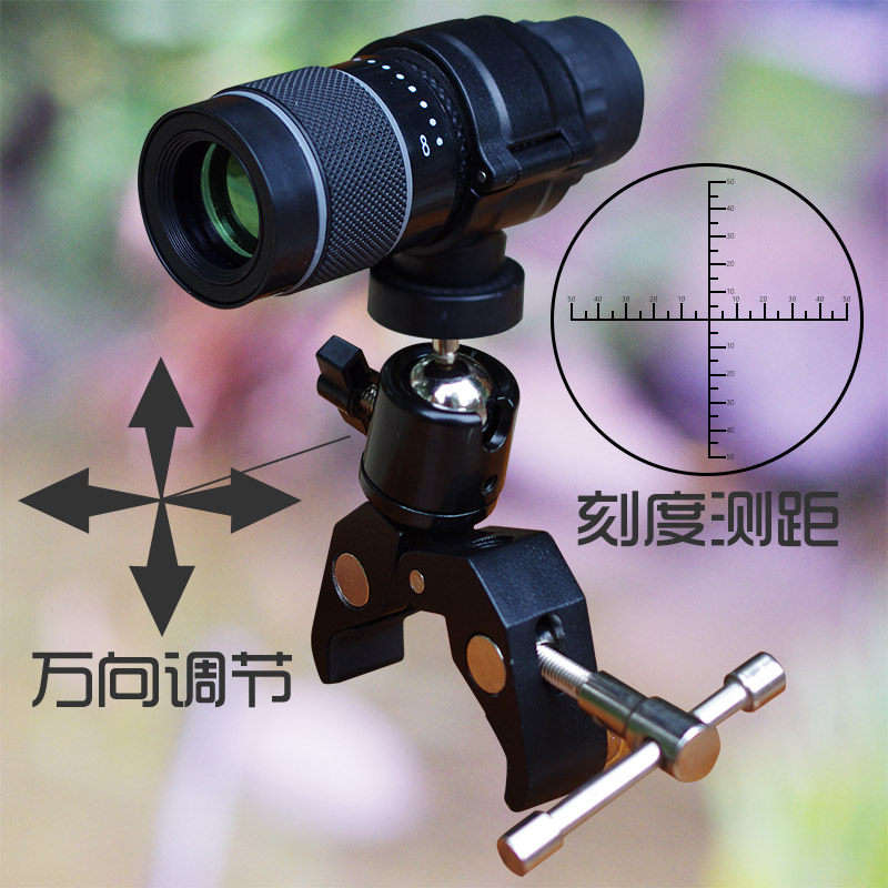 悦鹰望远镜带十字刻度坐标单筒高倍高清测距观鸟观靶8倍镜10倍镜
