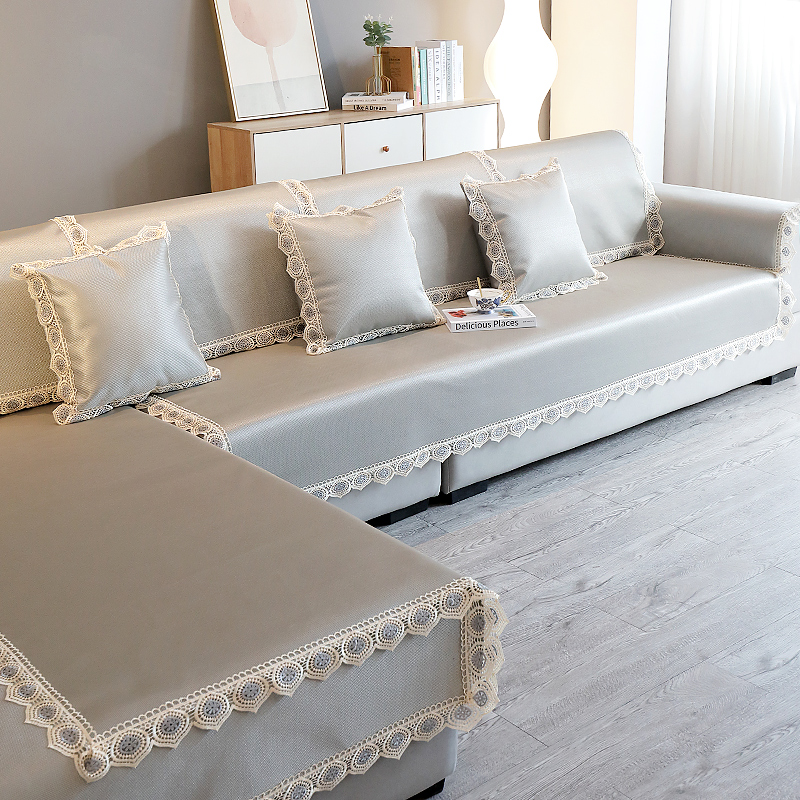 夏季冰丝沙发垫夏天款凉感高端皮沙发罩防滑冰垫凉席坐垫子定制