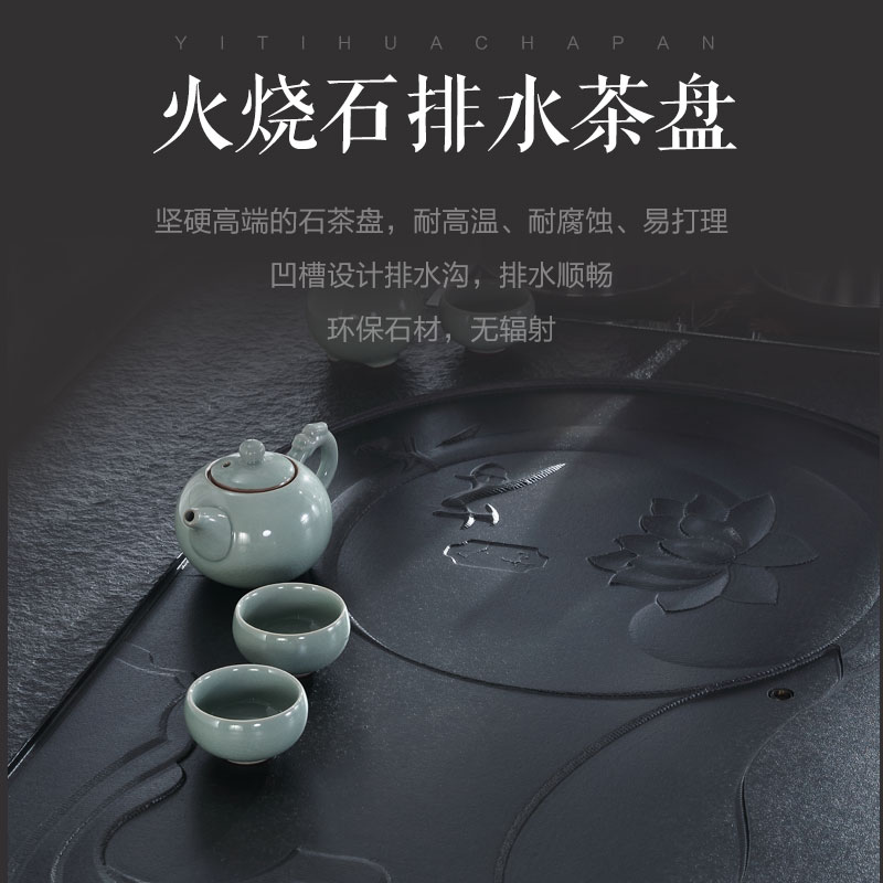 茶几桌客厅家用泡茶桌 阳台功夫茶几茶台一体圆形现代茶桌椅