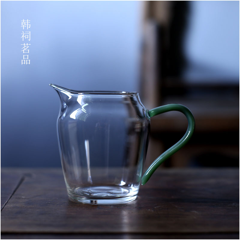 梧竹幽居婵娟玻璃公道杯小号茶道分茶器 中秋赏月泡茶搭配公杯