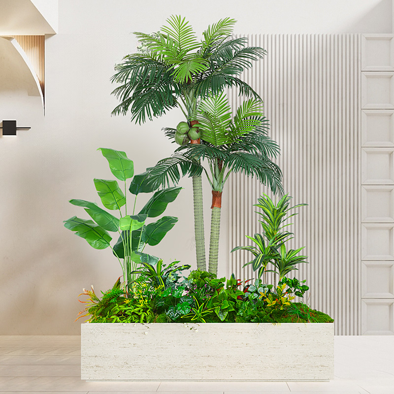 仿真绿植造景大型假植物装饰景观室内外装饰盆景假树楼梯庭院摆件