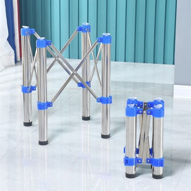 便携桌子腿支架不锈钢桌子腿麻将桌餐桌办公金属可调节伸缩架子腿