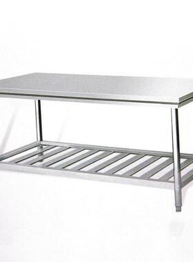 双层34不锈架钢工作ZKE台-0商用耐用方管工作台操作级台置物桌子