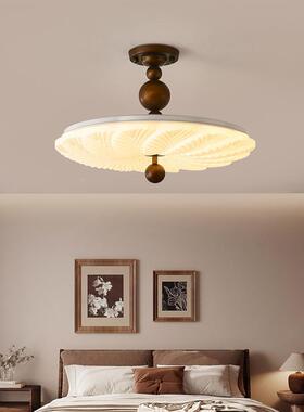 中古风花朵IIX房吸顶灯主卧房间灯法式复古餐厅书创室意LD护E眼灯
