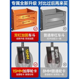 工灰程电动RIP斗车手推三轮斗车建筑工地骑小兵翻斗型搬运拉粪拉