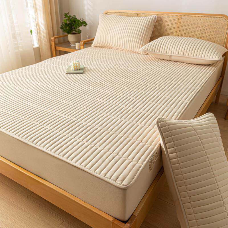 床笠单件纯棉1棉000榻cPMF榻米床罩套夹棕垫薄床垫5m1cm