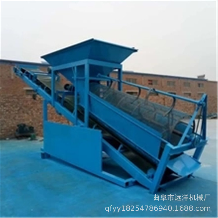 山东曲阜大型移动滚筒筛沙机