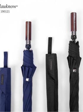 欧士多娜雨伞纯防色商务加大伞复56179古男士伞大风实伞木直加柄伞