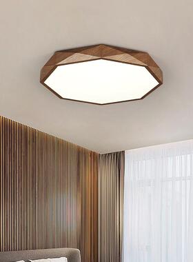 新边中式胡桃木书房灯简护约现代眼主吸卧HOQ顶灯新款极简多形卧