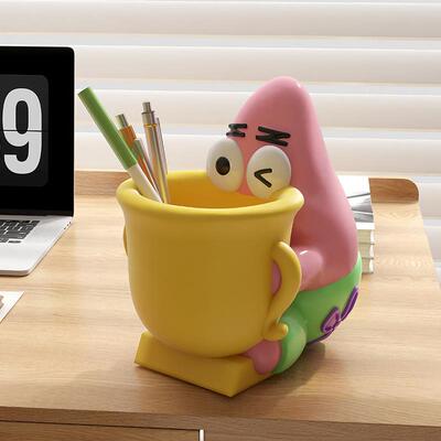 儿办面VAW公室笔筒大容量可孩爱学生轻奢女桌收纳盒男孩创意包邮