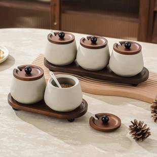 沐挂调味罐高颜值油壶厨房不油瓷油瓶随家用厨房陶调味瓶罐收HVG