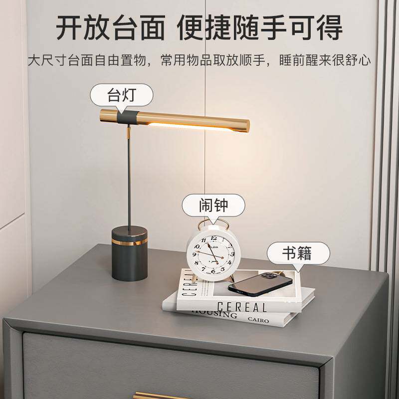 厂家包邮床头柜现代简约小型置物架轻奢卧室床边收纳柜实木小柜子