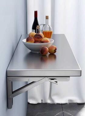 一层厨房不锈切钢折上叠壁挂收纳整理IZT墙上架家打孔墙置物架用