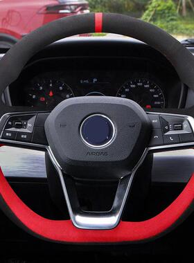 FNH比套亚迪方向盘真翻毛皮宋ProMX唐秦APro元f3手缝专用汽汉车把