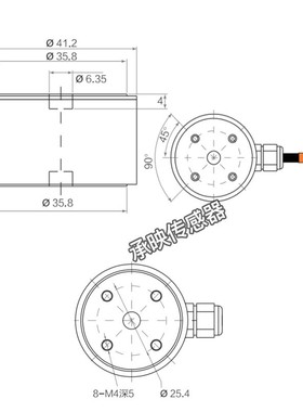 承映HZC-T高精度拉压力双向传感器柱式称重测力传感器5kg20kg50kg