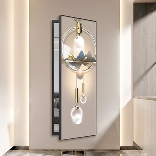 现代轻奢隐形全身镜装饰画暗隐藏式遮挡穿衣镜壁画翻开门式镜子画