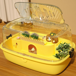 芦丁鸡专用饲养箱全套幼鸡成鸡恒温宠物箱大号别墅控温配件造景