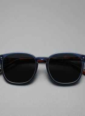 日潮复古墨镜男士驾驶偏光太阳镜透蓝色个性潮流出游穿搭防晒眼镜