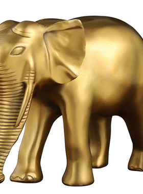 纯铜大象摆件一对铜象吸水象客厅家居酒柜玄关办公室装饰工艺品