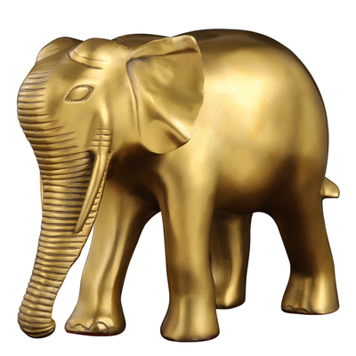纯铜大象摆件一对铜象吸水象客厅家居酒柜玄关办公室装饰工艺品