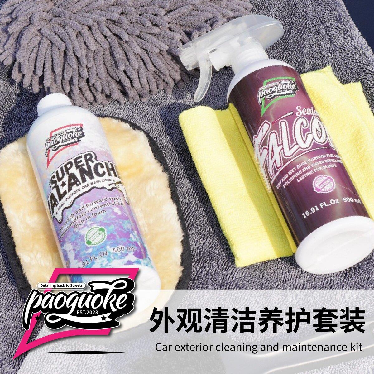 PAOGUOKE汽车外观清洁养护套装洗车液封体剂镀膜洗车手套毛巾工具