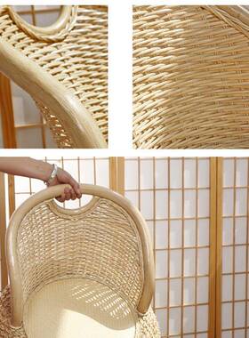 编靠背椅单人小子阳台家用客藤厅椅茶几榻985榻米懒矮坐椅人沙发v