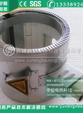 100*10mm高温管道用陶瓷加热圈粒不机FPT发泡机高温锈钢加造热0圈