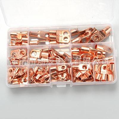 130/150pcs盒装窥口端子铜接线端子SC6-SC150PCS裸端子铜鼻子厂家