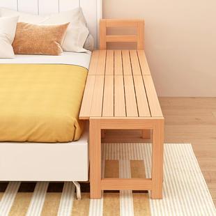 W榉木儿童接床7实木拼可折叠带护栏婴儿小床扩床床大人可加睡NGL