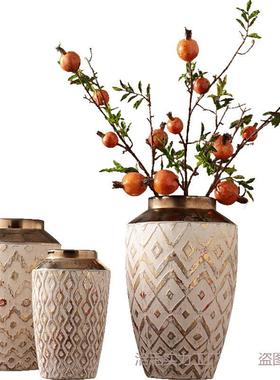 陶瓷AL101957花瓶摆件装品饰复现古创意干花插花美式家居器厅代简