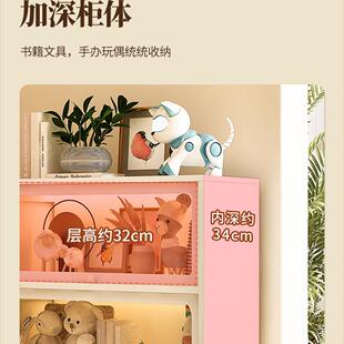 陌族家用书儿童书架客展示铁皮柜痛物柜带门防尘储985柜厅落地置