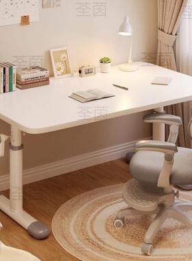 升书桌桌手摇桌椅装加降厚学生套书OYV房办公木学习电脑实桌货源