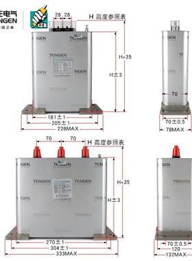 天正电气JBSM0.4/0ELA.45/功0.48自愈低压无补式偿并联电力电容器