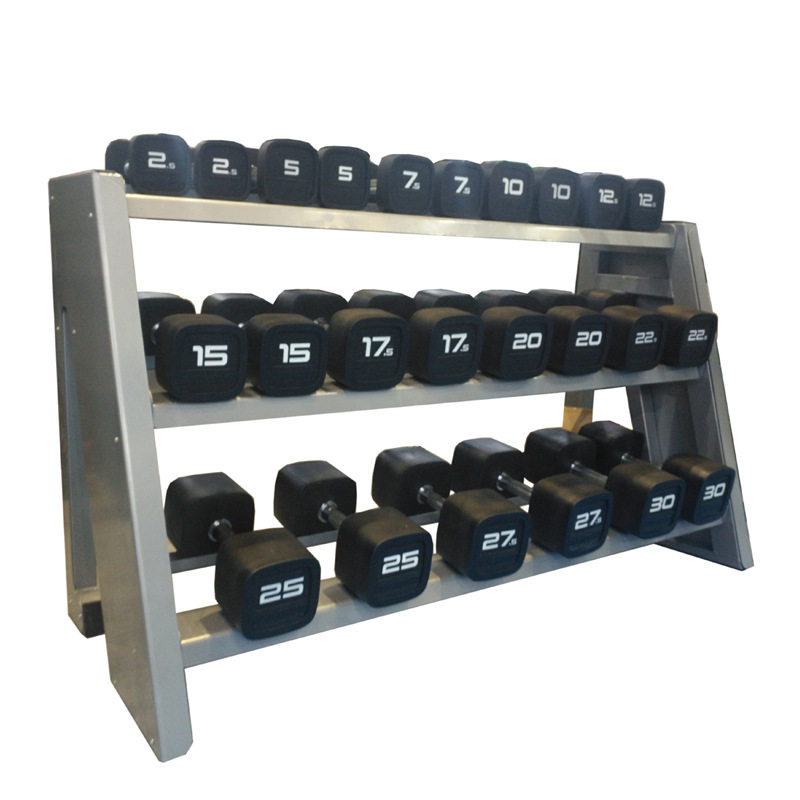 韦步PU方型哑铃390KG12组(2.5-30KG)环保无味耐磨商用方形哑铃