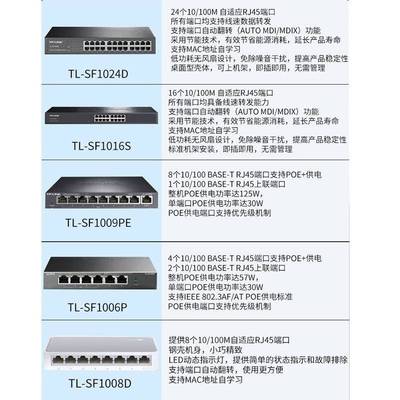 TP-LINKL-SF1008DL-STF1005工业TL-SF102级交机全千兆换网络交换T
