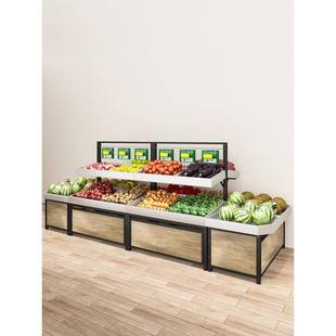 ll超市果便架AGS多层水蔬菜生鲜展示架商用货置物架利店不锈钢果