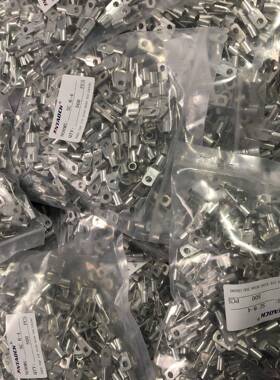 GC6-4铜接线子6平方螺丝4窥口铜鼻子铜端线耳DTAS无品牌/紫铜镀锡