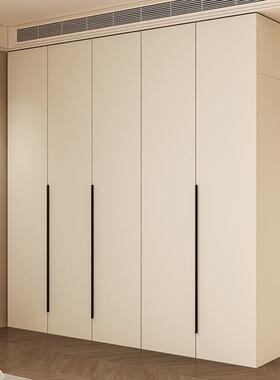 衣柜肤轻现代简约用卧室奶油奢风储物823一家门到顶实木感带书桌