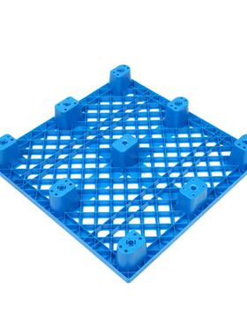 轻型塑料托盘100格九脚塑胶卡板1000*100网0*151010网格0塑料防1