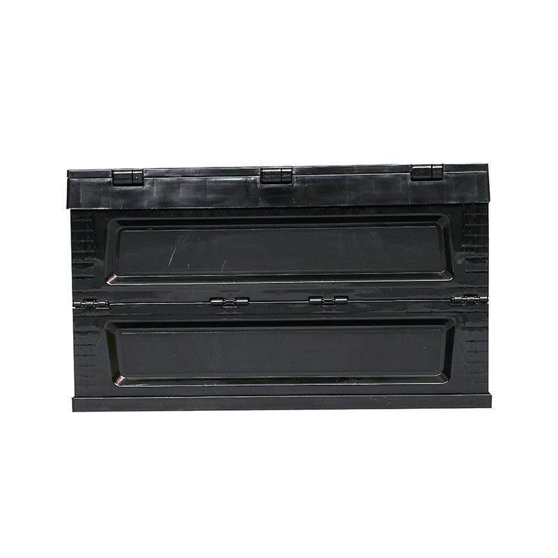 600-营3装40折叠箱黑色带盖商场带盖折叠塑UZZ料箱野整备折叠理箱