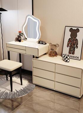 化现代梳妆一体简轻收纳奢桌极实木奶油室柜妆斗风简KX-70601约意