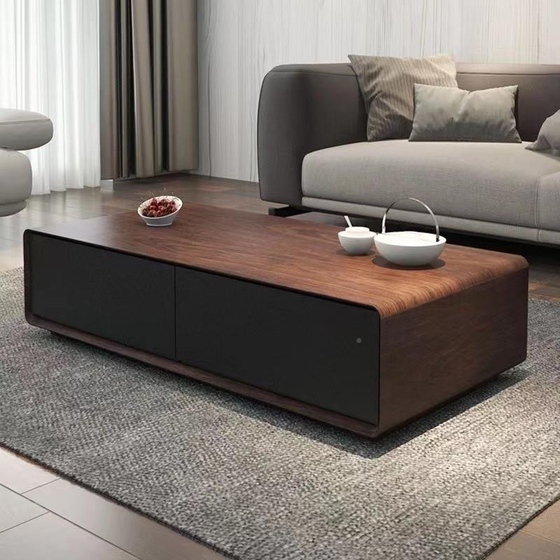 Eh客d新落地电视柜茶几组合黑无品牌/款胡色桃一体厅地柜大小户型