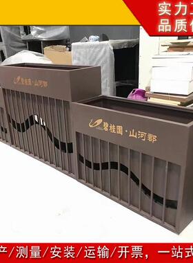 户外组合板不23432锈钢箱广镀场公园花槽移动锌花铁艺花盆市政中